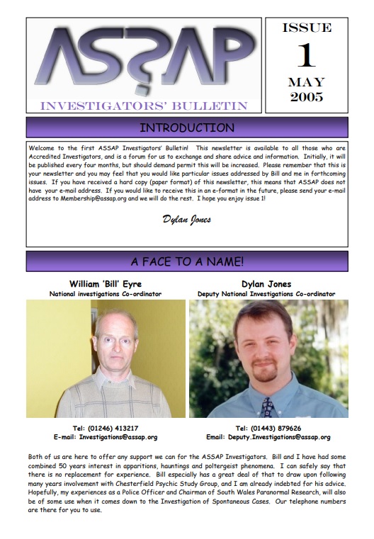 ASSAP Investigators’ Bulletin Issue 1