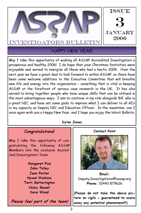 ASSAP Investigators Bulletin Issue 3