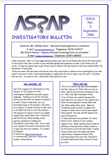 ASSAP Investigators Bulletin Issue 5
