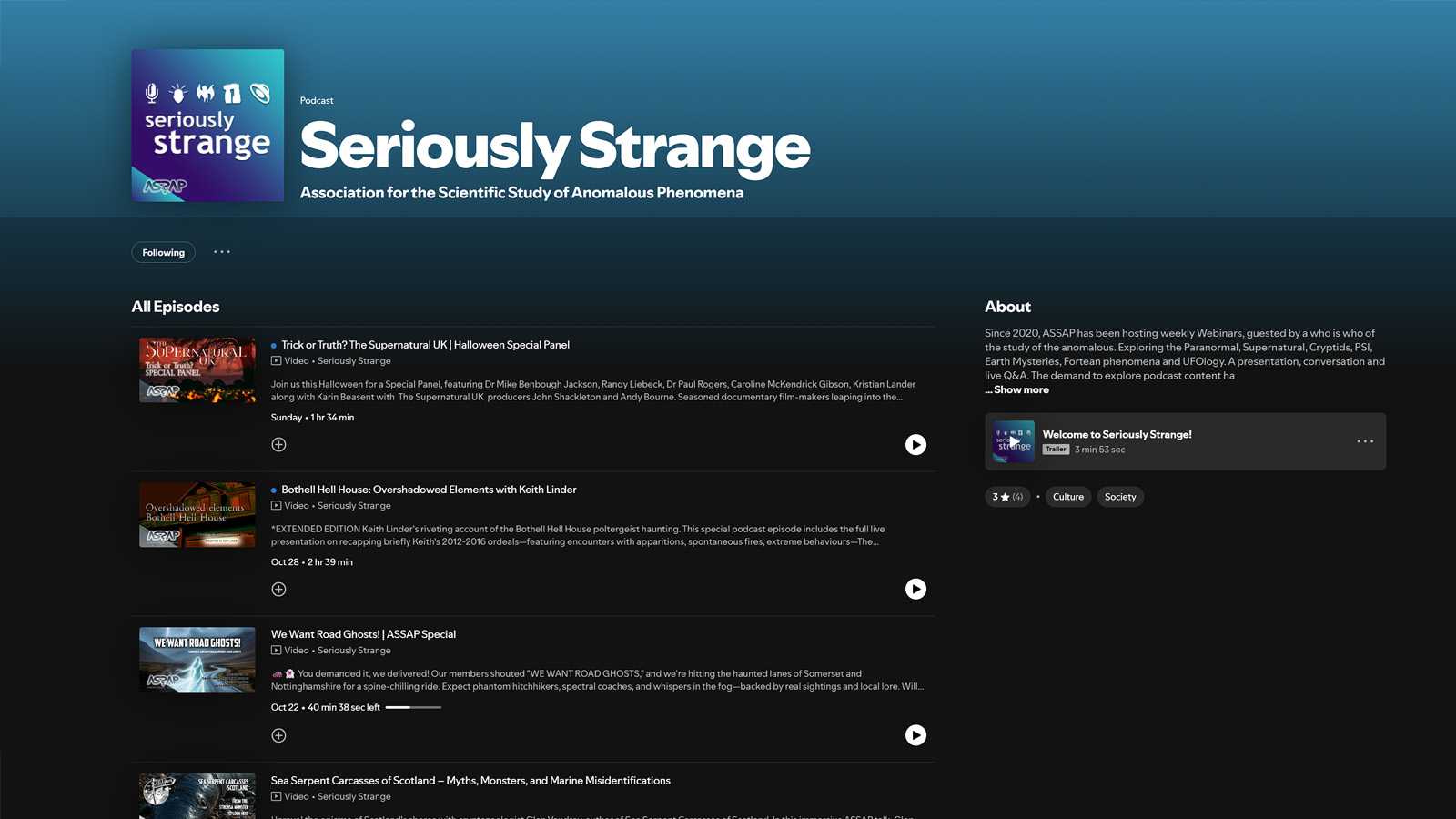 Seriously Strange Podcast